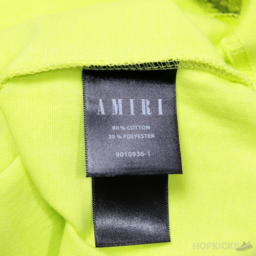 Amiri Army Stencil Lime T-Shirt