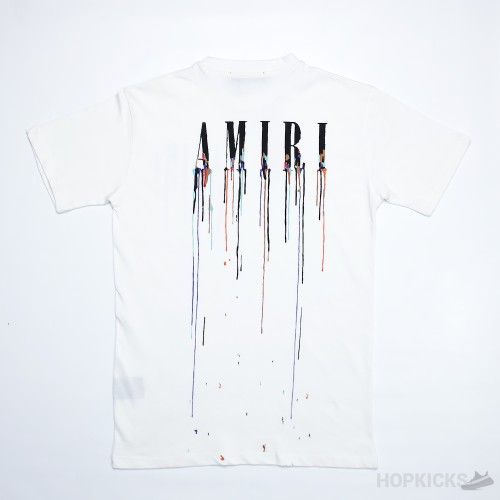 AMIRI Paint Drip White T-Shirt