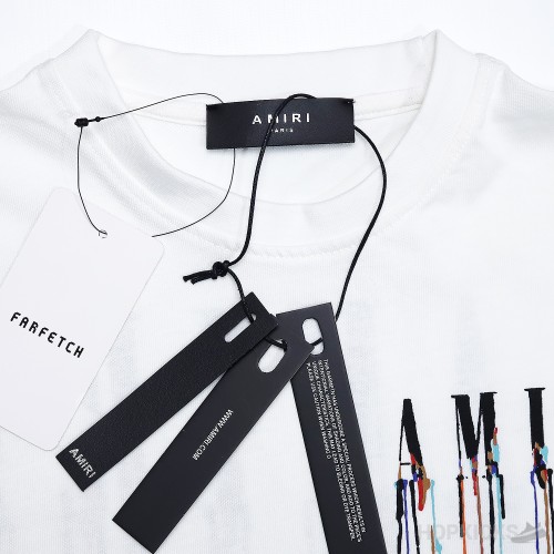 AMIRI Paint Drip White T-Shirt