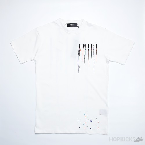 AMIRI Paint Drip White T-Shirt