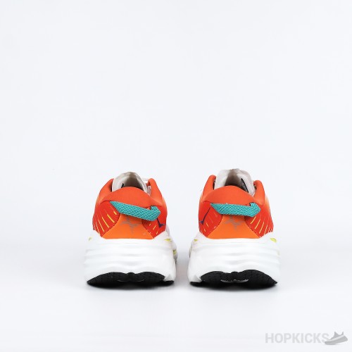 Hoka Bondi XM Shoes White and Orange (Premium Batch)