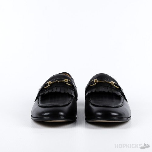 Gucci Black Leather Loafers Moccasins Quentin (Premium Plus Batch) 