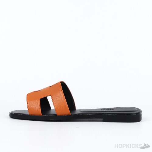 Hermes Neon Orange Fabric Izmir Sandals (Premium Batch)