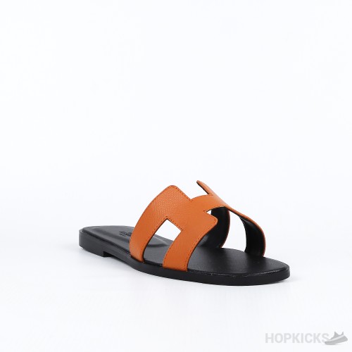 Hermes Neon Orange Fabric Izmir Sandals (Premium Batch)