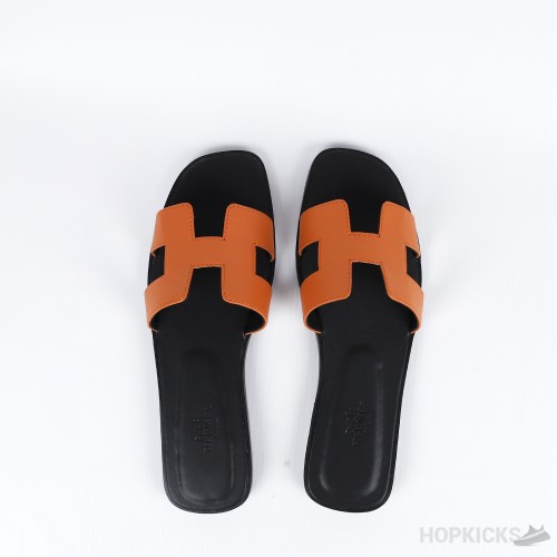 Hermes Neon Orange Fabric Izmir Sandals (Premium Batch)
