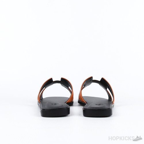 Hermes Neon Orange Fabric Izmir Sandals (Premium Batch)