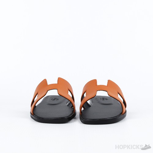 Hermes Neon Orange Fabric Izmir Sandals (Premium Batch)