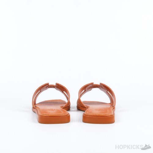 Hermes Oran Orange Sandal Mule Epson Leather (Premium Batch)