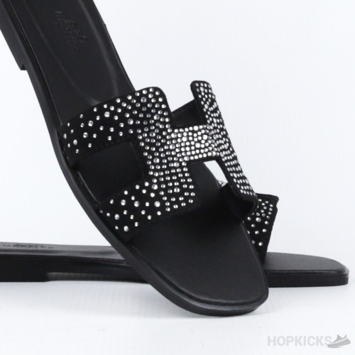 Hermes Black Rhinestones Oran BN (Premium Batch)