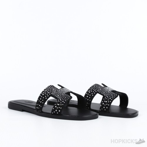 Hermes Black Rhinestones Oran BN (Premium Batch)