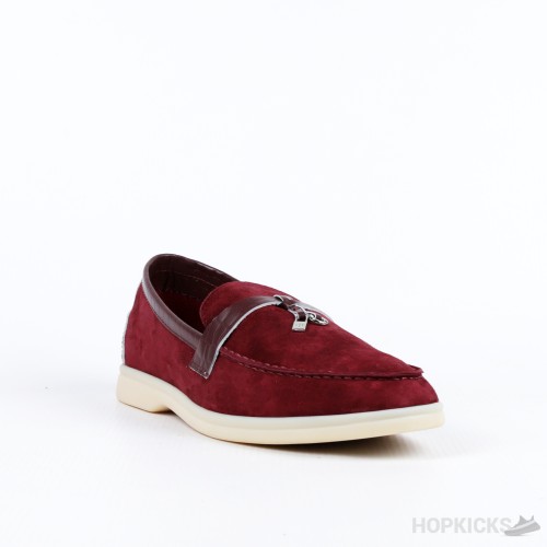 Loro Piana Maroon Suaede Summer Charms Walk Moccasins (Premium Plus Batch)