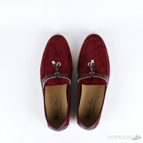 Loro Piana Maroon Suaede Summer Charms Walk Moccasins (Premium Plus Batch)