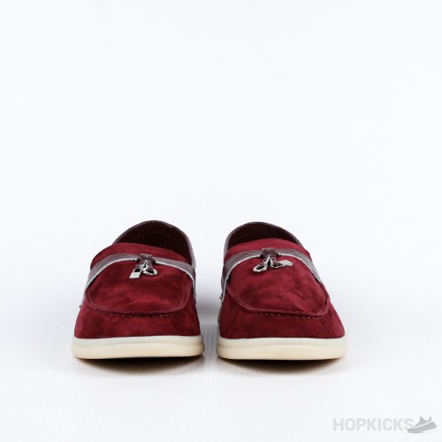 Loro Piana Maroon Suaede Summer Charms Walk Moccasins (Premium Plus Batch)