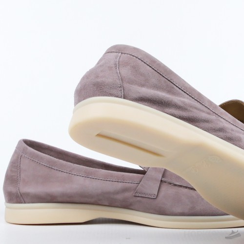 Loro Piana Beige Suede Summer Charms Walk Loafers (Premium Batch)