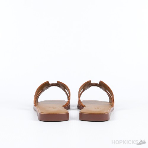 Hermes Pink Ostrich Leather Oran Sandals (Premium Batch)