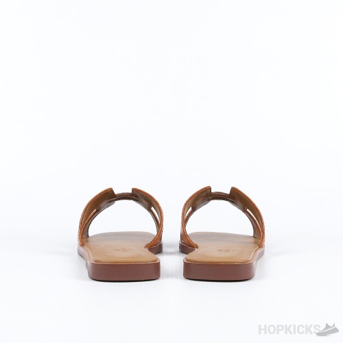 Hermes Pink Ostrich Leather Oran Sandals (Premium Batch)