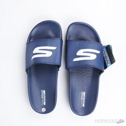 Skechers Hyper Burst Memory Foam Slide Blue