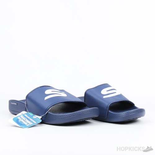 Skechers Hyper Burst Memory Foam Slide Blue