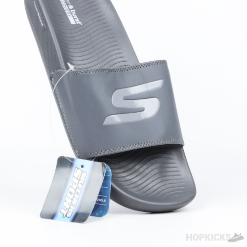 Skechers Hyper Burst Memory Foam Slide Grey 