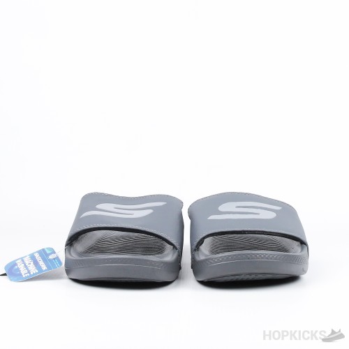 Skechers Hyper Burst Memory Foam Slide Grey 