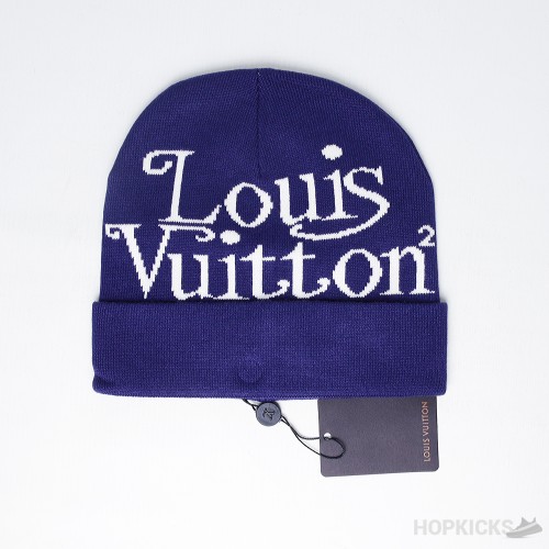 Louis Vuitton Print Beanie Blue