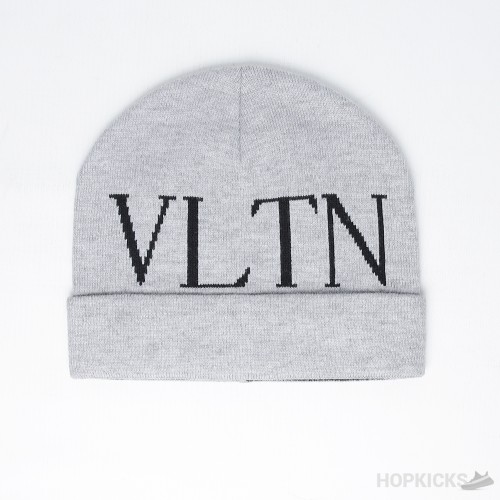 VLTN Print Beanie Grey