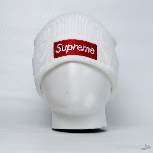 Supreme New Era Box Logo White Beanie