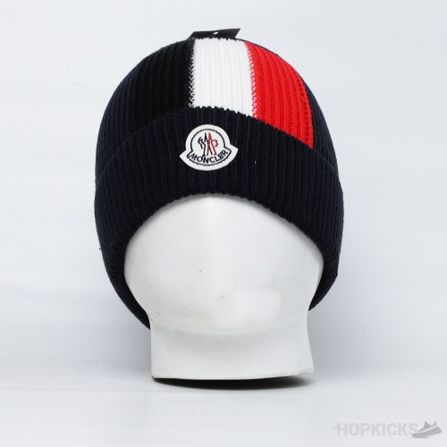 Moncler Rib Knit Logo Beanie