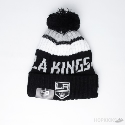 Laker King Navy Beanie with Pom Pom