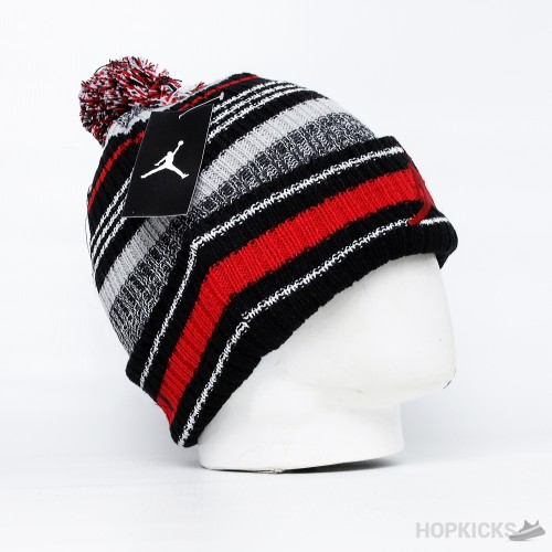 Jordan Jumpman Stripped Beanie with Pom Pom