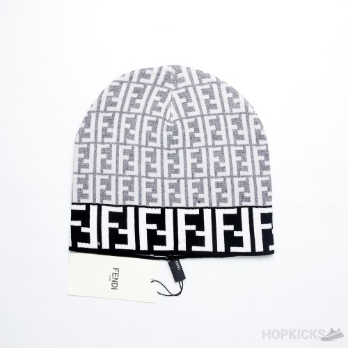 Fendi FF Logo Grey Beanie