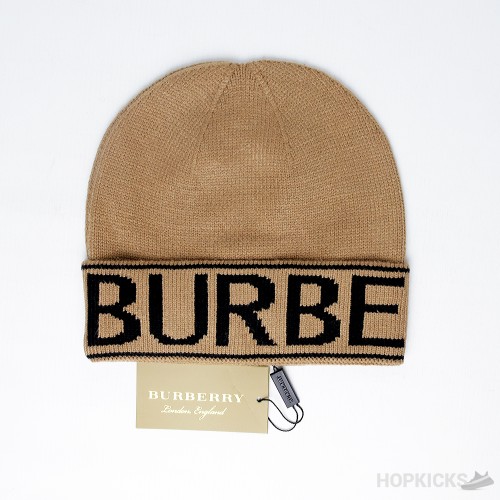 Cashmere Beanie Burberry 'Camel'