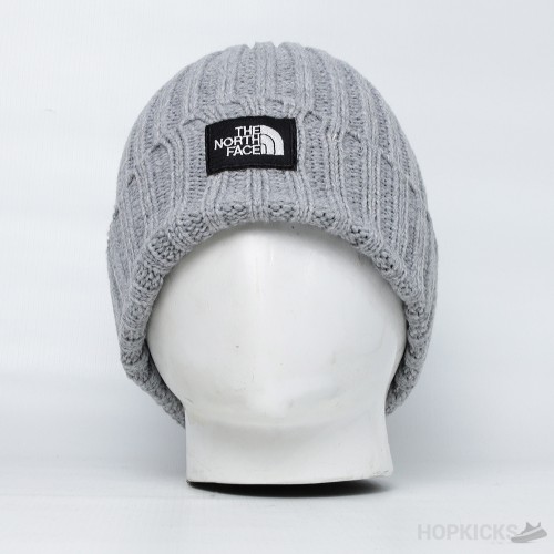 TNF Logo Box Cuffed Beanies Grey
