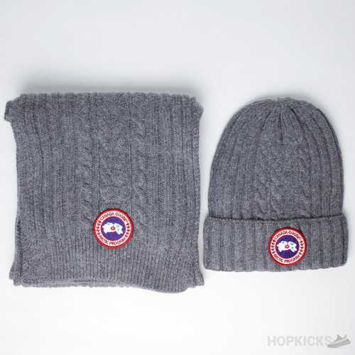 Canada Goose Unisex Beanie Set Grey