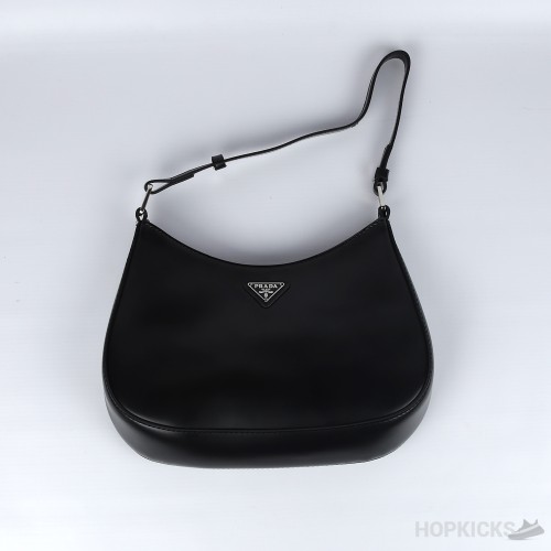 Prada Cleo brushed leather shoulder bag (Black) [Economy Batch]