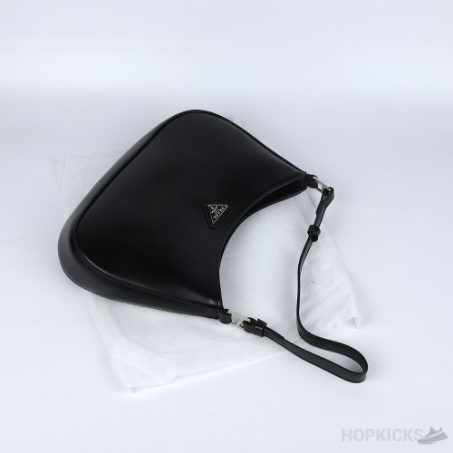 Prada Cleo brushed leather shoulder bag (Black) [Economy Batch]