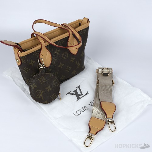 LV Neverfull BB Small Size Beige Tote [Economy Batch]