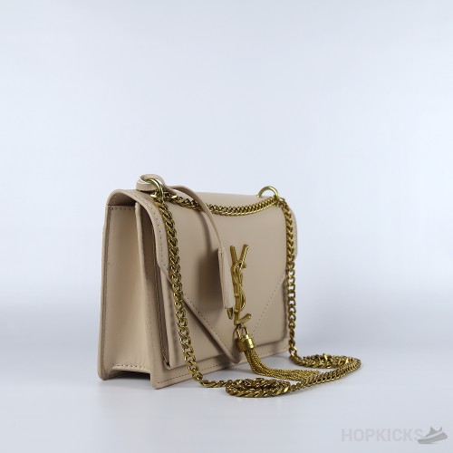 YSL Beige Uptown Chair Wallet [Economy Batch]