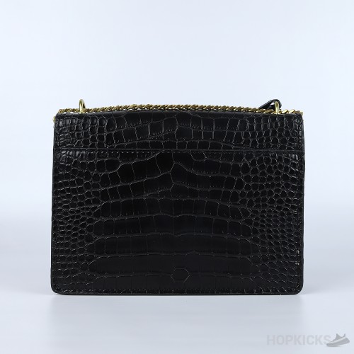 YSL Black Uptown Chair Wallet [Economy Batch]