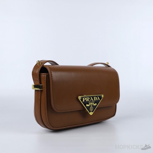 Prada Emblème Saffiano Brown Shoulder Bag [Economy Batch]