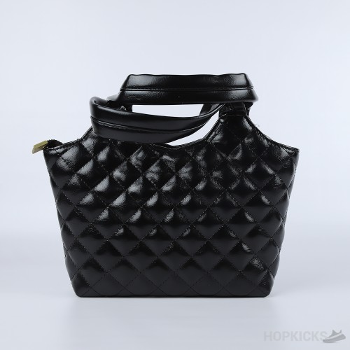 YSL Black Tribute Patent Leather Tote [Economy Batch]