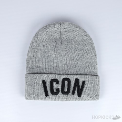 Dsquared2 Icon Black Light Grey Beanie