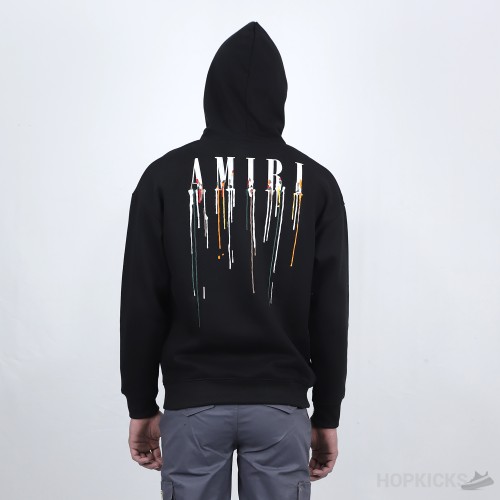 Amiri Embroidered Paint-Drip Hoodie
