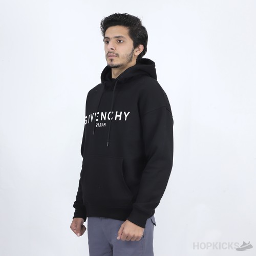 Givenchy Reverse Logo Hoodie Black