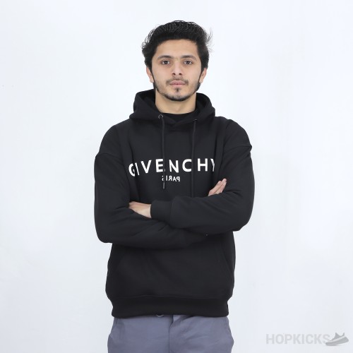 Givenchy Reverse Logo Hoodie Black
