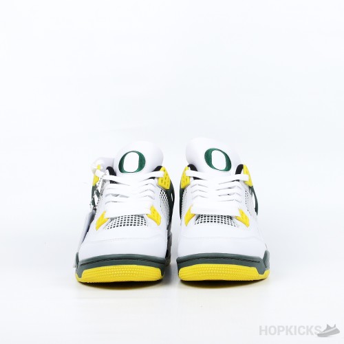 Air Jordan 4 Retro Oregon Ducks Duckman White (Premium Plus Batch)