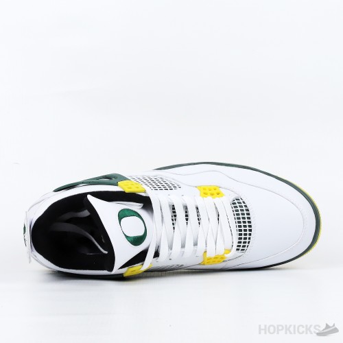 Air Jordan 4 Retro Oregon Ducks Duckman White (Premium Plus Batch)