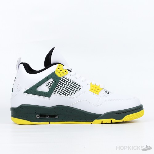 Air Jordan 4 Retro Oregon Ducks Duckman White (Premium Plus Batch)
