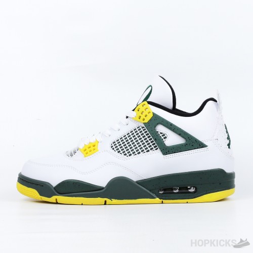 Air Jordan 4 Retro Oregon Ducks Duckman White (Premium Plus Batch)