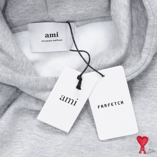 AMI Paris Ami de Coeur Organic-Cotton Hoodie (Premium Batch)